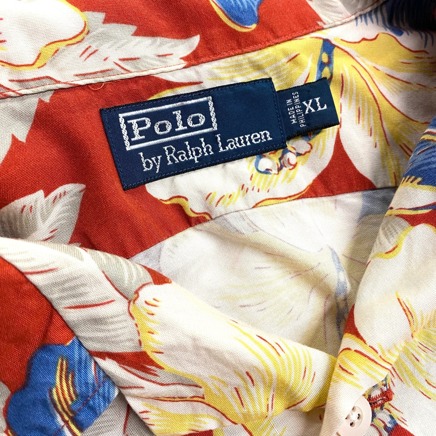 Polo Ralph Lauren Mens XL Red Hawaiian S/s Button-Up Shirt Pre-Owned