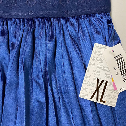 LuLaRoe ELEGANT | Womens Jill Accordion Skirt | Color: Blue | Size: XL | NWT