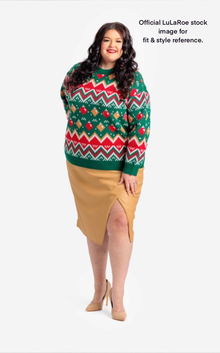 LuLaRoe - Holly Jolly Holiday Collection | HOLIDAY SWEATER | Size: XL (16-18) | Red/white/green | Christmas Trees | NWT