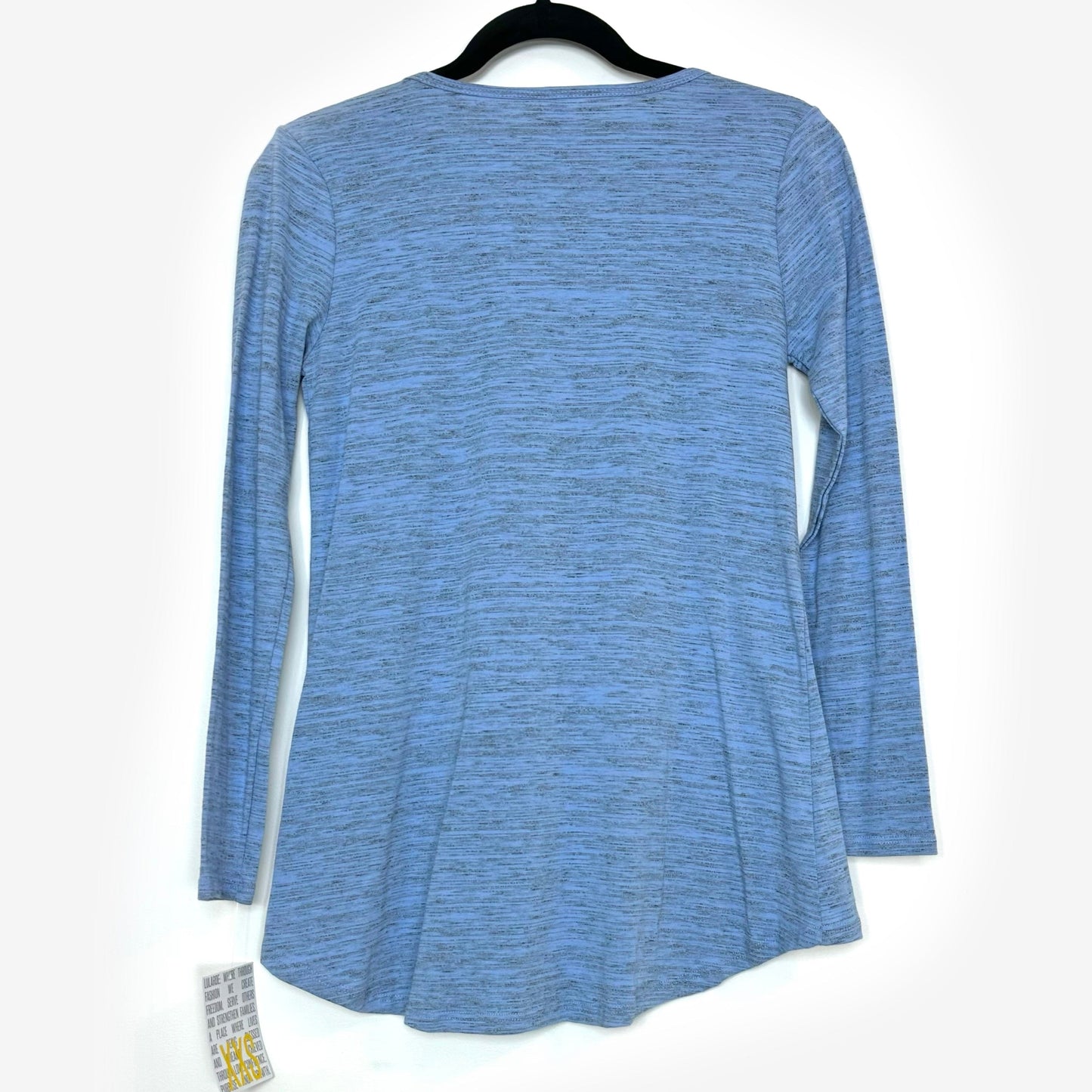 LuLaRoe Vault | Lynnae High-Low L/s Top | Size: XXS (00-0) | Light Blue | Heathered | NWT