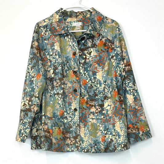 CJ Banks | Womens Casual Button-Up Jacket | Color: Multicolor | Size: 1X