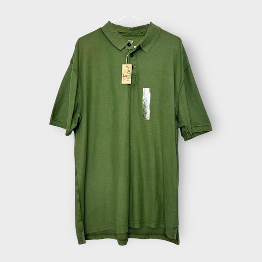 RedHead | Mens 3-Button Classic Polo Shirt | XL | Green | 100% Cotton | NWT