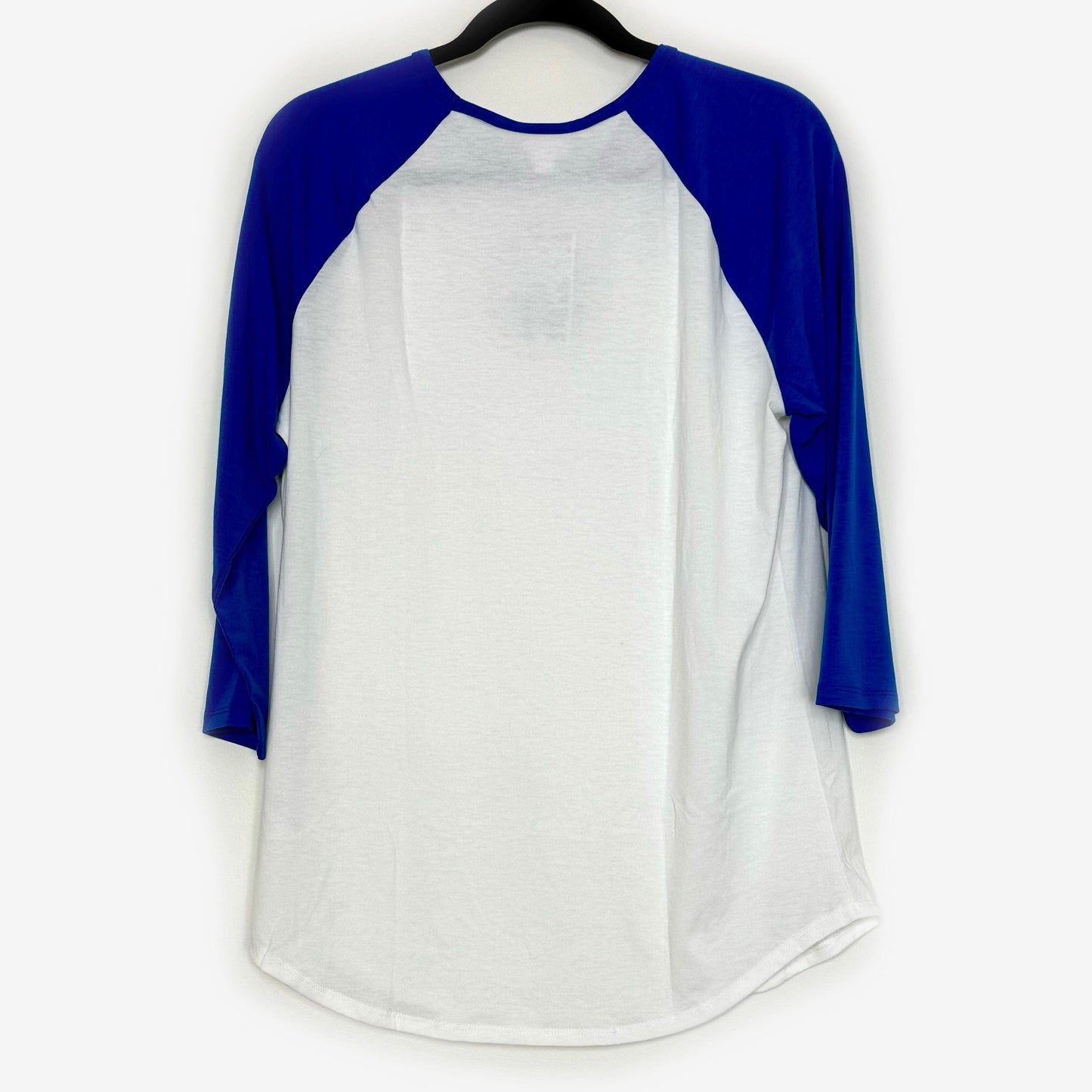 LuLaRoe Vault | Randy Unisex Raglan Tee | Size: L | Color: Blue/White | Colorblock | NWT