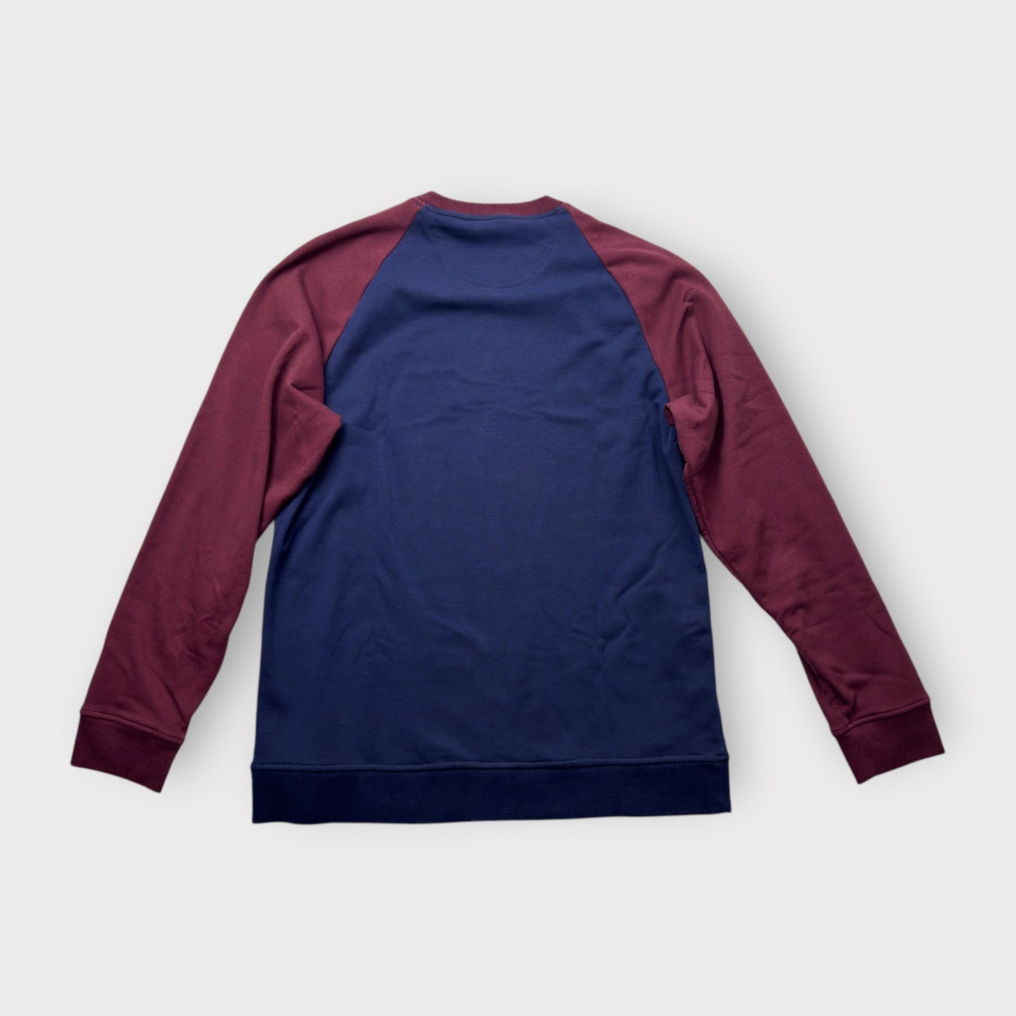 IZOD Mens Blue Red Colorblock Sweatshirt M Raglan