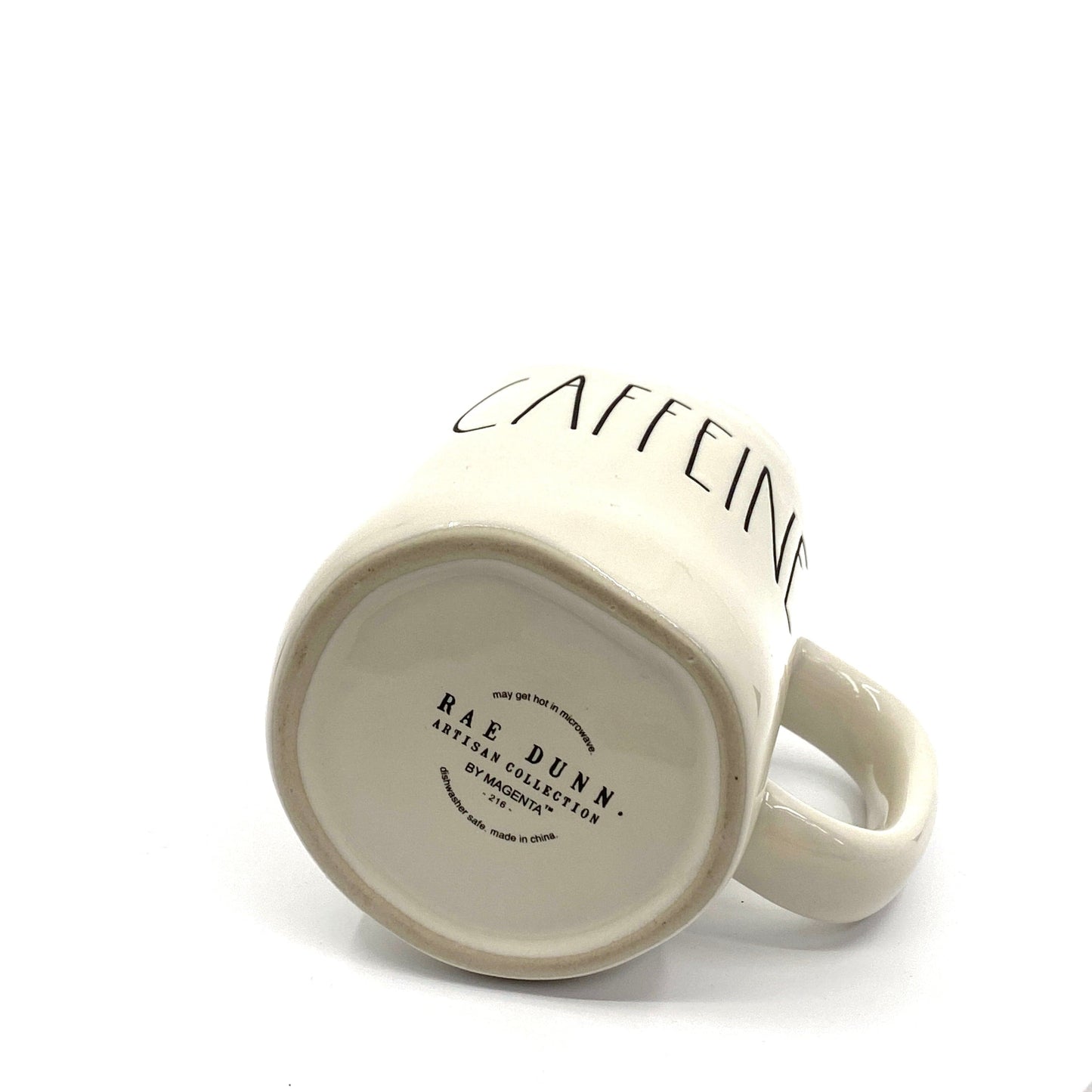 Rae Dunn Artisan Collection ‘CAFFEINE’ Large Letter White Coffee Cup Mug By Magenta