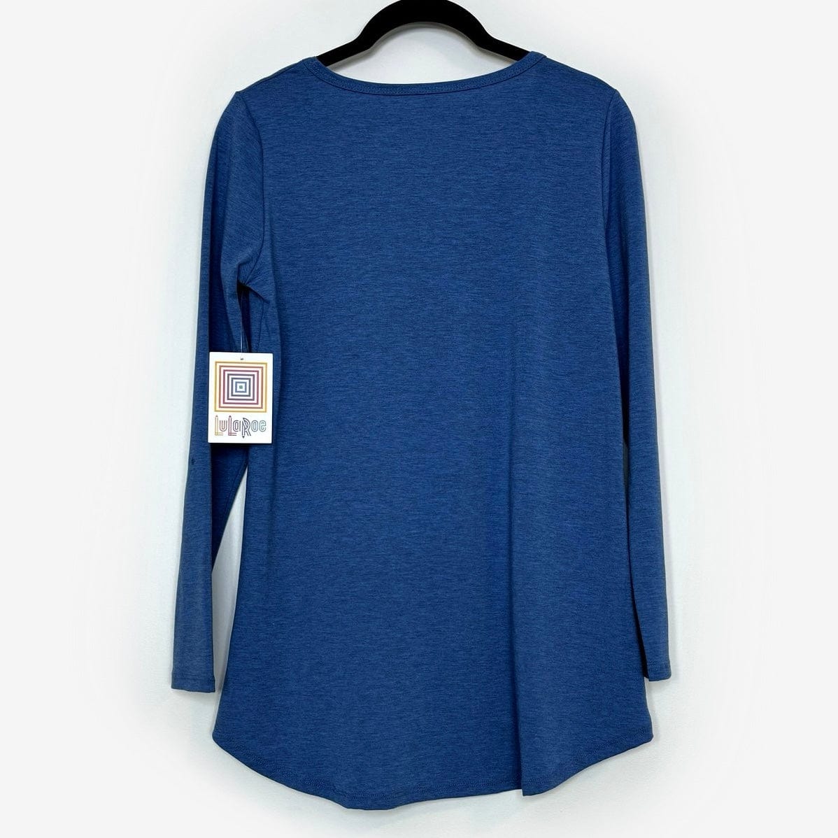 LuLaRoe Vault | Lynnae High-Low L/s Top | Size: XS (2-4) | Lapis Blue | Heathered | NWT