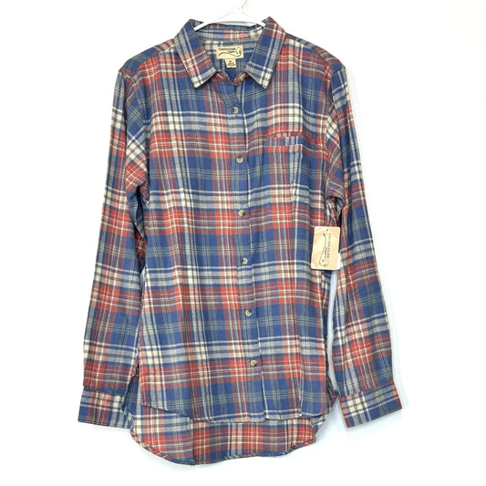 Canyon Guide Outfitters | Womens Flannel Tunic L/s Shirt | Color: Blue/Red | Size: M | NWT