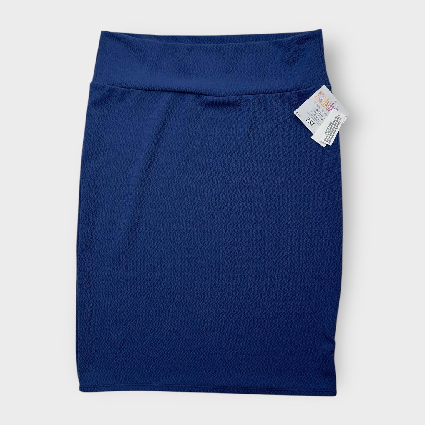 LuLaRoe Cassie Pencil Skirt - Solid Blue - Size 2XL (20-22) - NWT