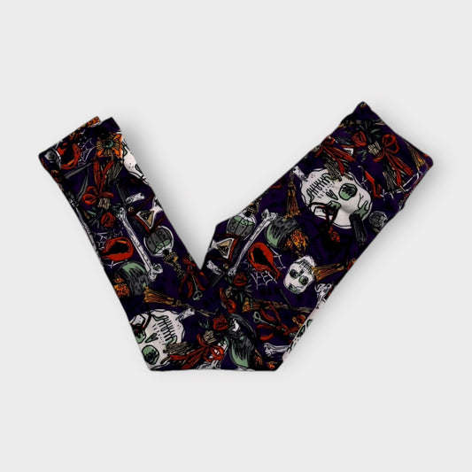 LuLaRoe Kids Halloween Leggings | S/M (2-8) | Purple Witches Brew Print | Buttery Soft | New