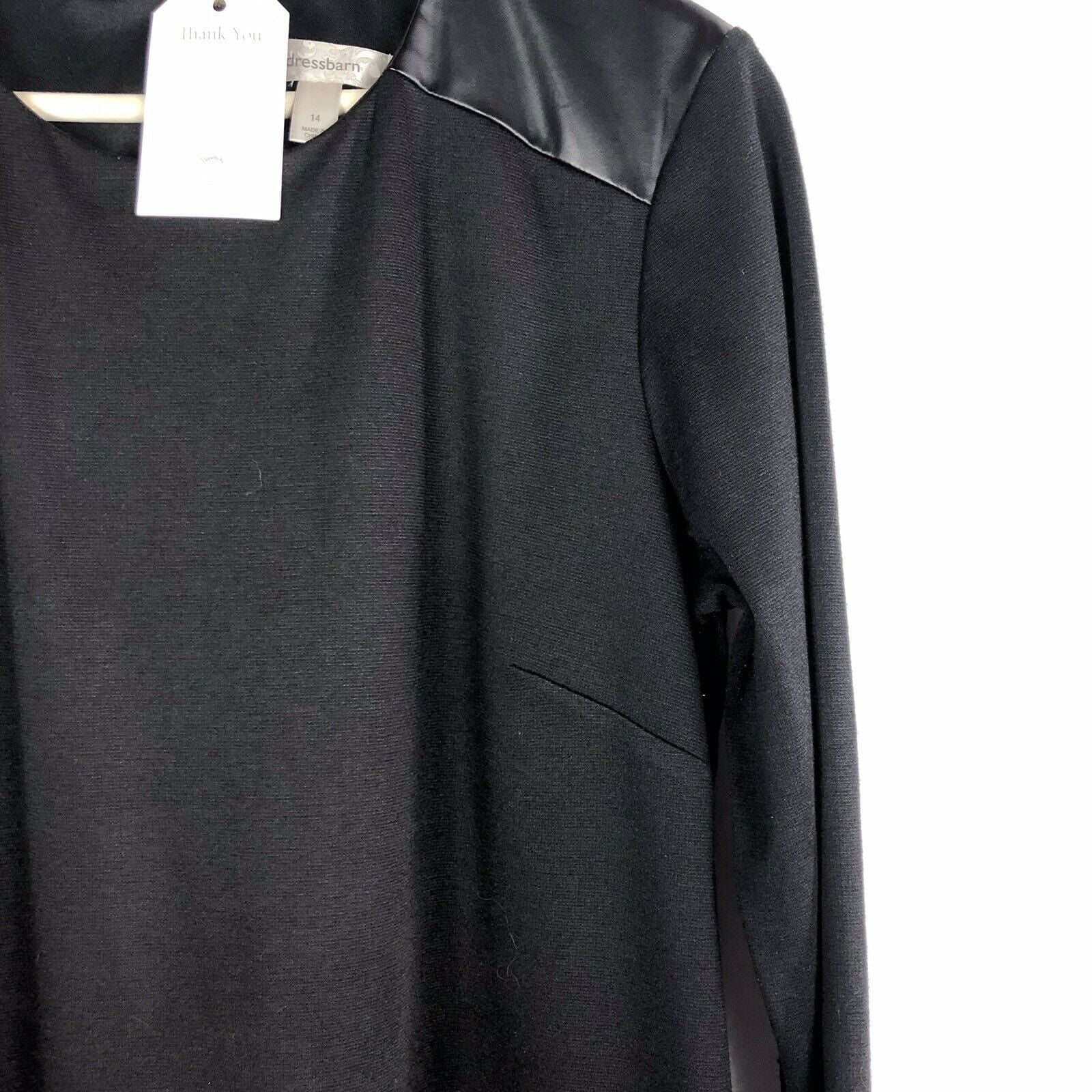 DRESSBARN | Womens Faux Leather Dress | Color: Black | Size: 14 | Pre-Owned -  | Buy at Parsimony Shoppes