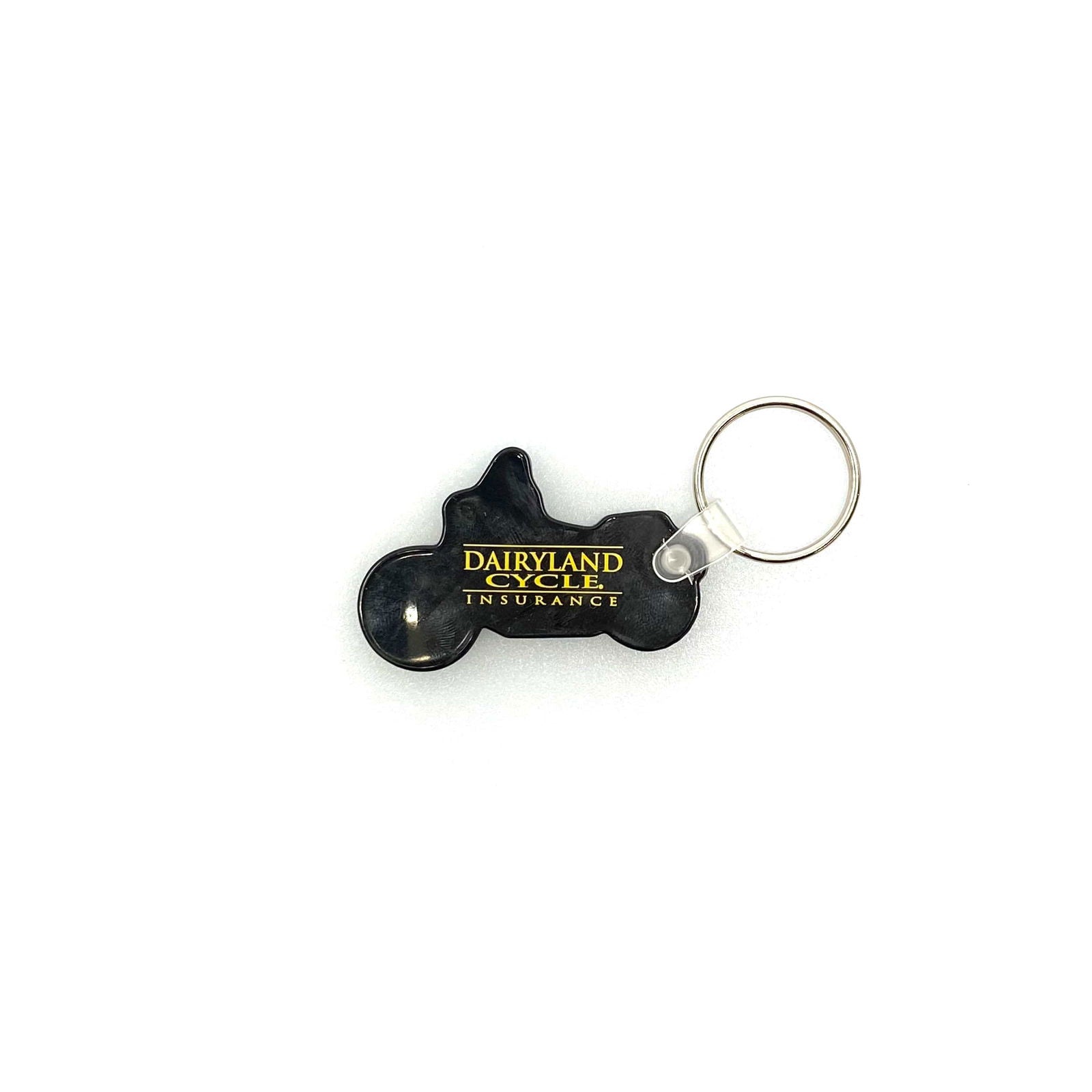 Dairyland Cycle Insurance Souvenir Keychain Key Ring Motorcycle Black Rubber -  | Buy at Parsimony Shoppes
