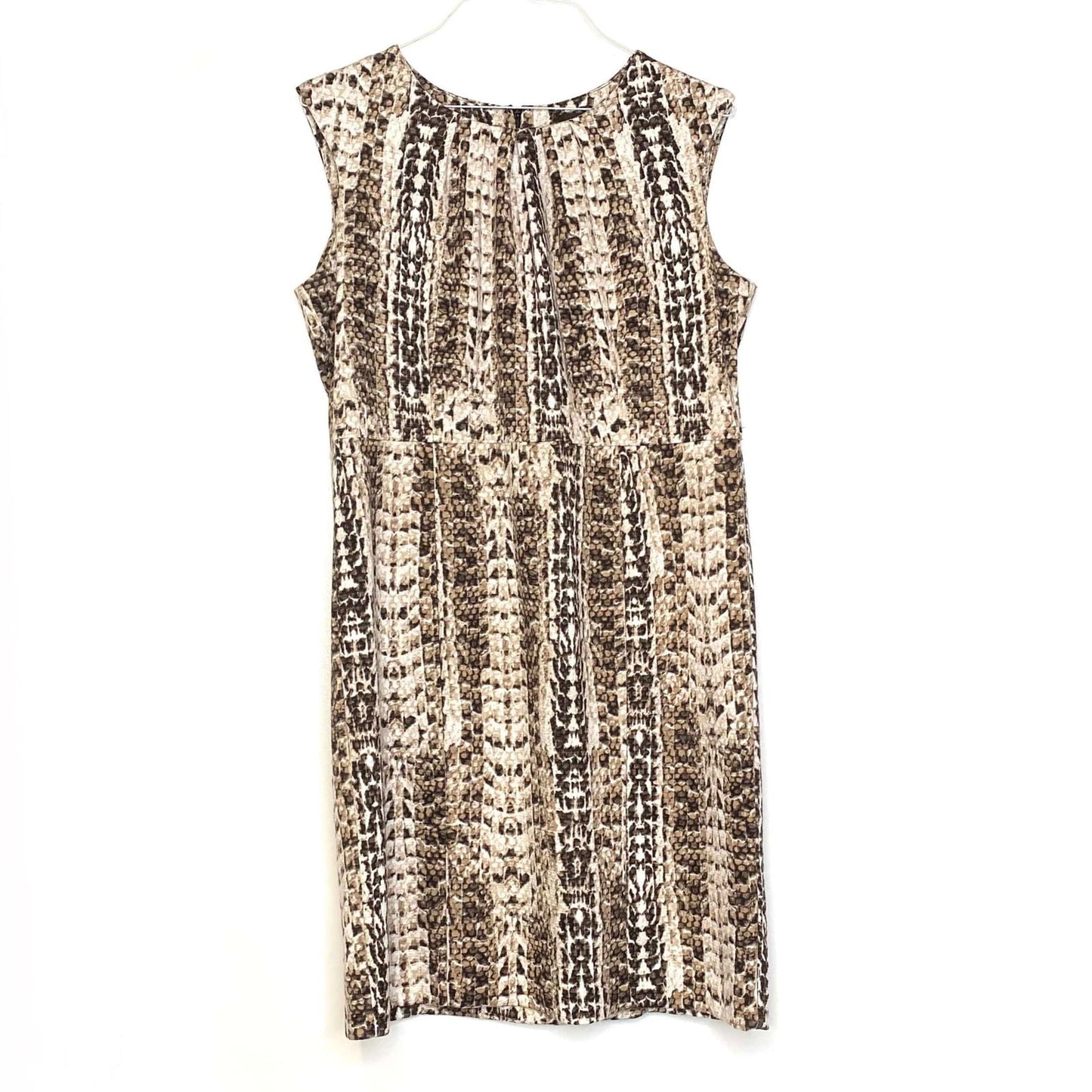 Dana Buchman Womens Size 14 Beige/Brown Dress Snake Print Knee Length Pre-Owned -  | Buy at Parsimony Shoppes