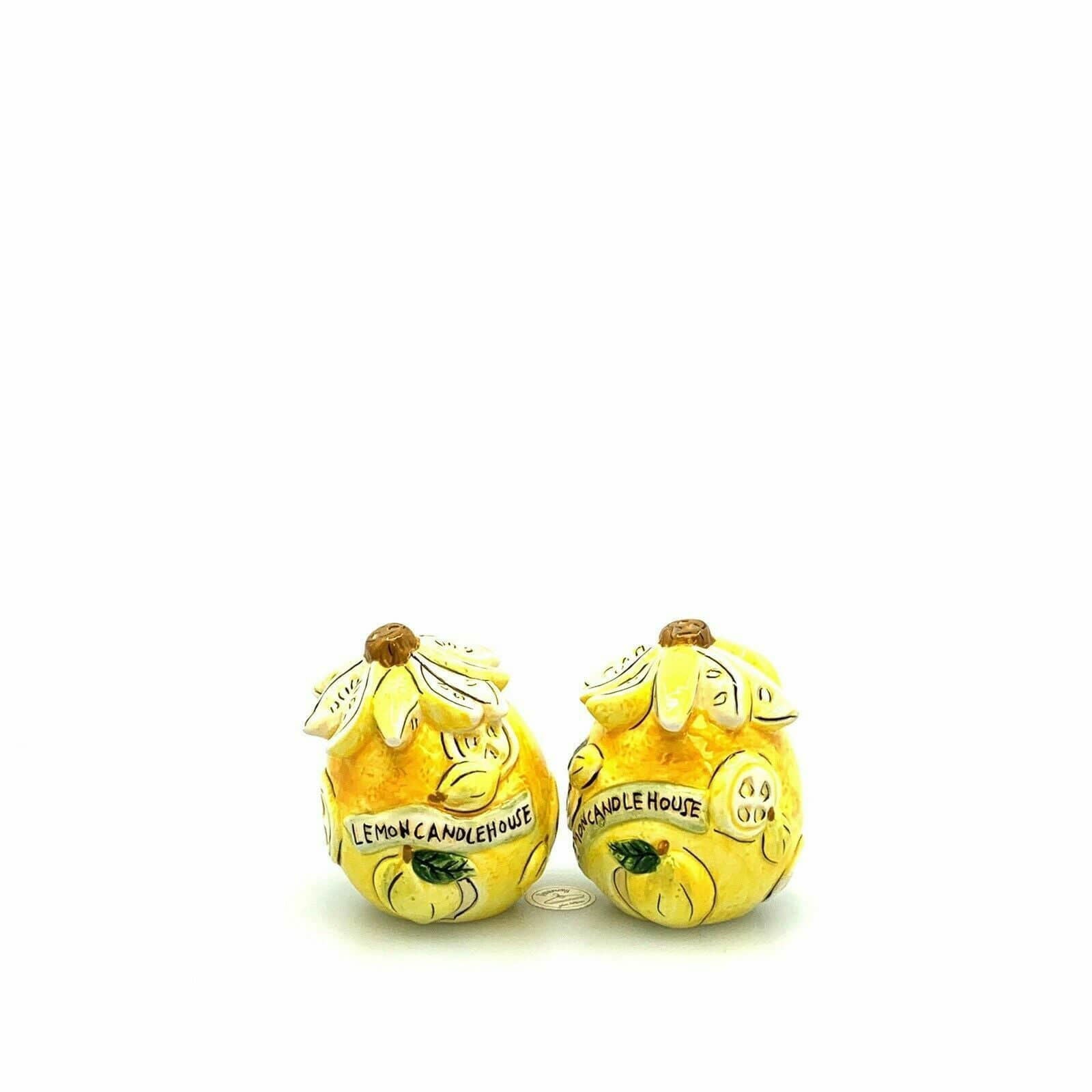Dantes Design Group Lemon Candle House Salt Pepper Shakers Set Pair Ceramic -  | Buy at Parsimony Shoppes