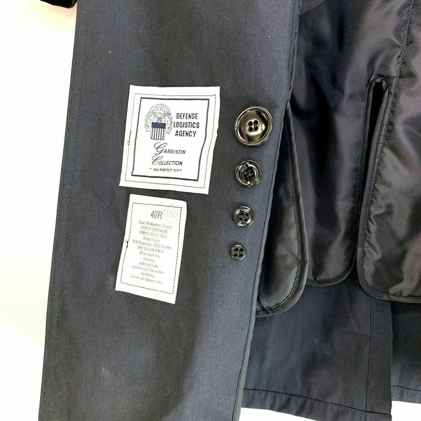 Defense Logistics Mens 40R Black Agency Garrison Collection Weather Army Coat -  | Buy at Parsimony Shoppes