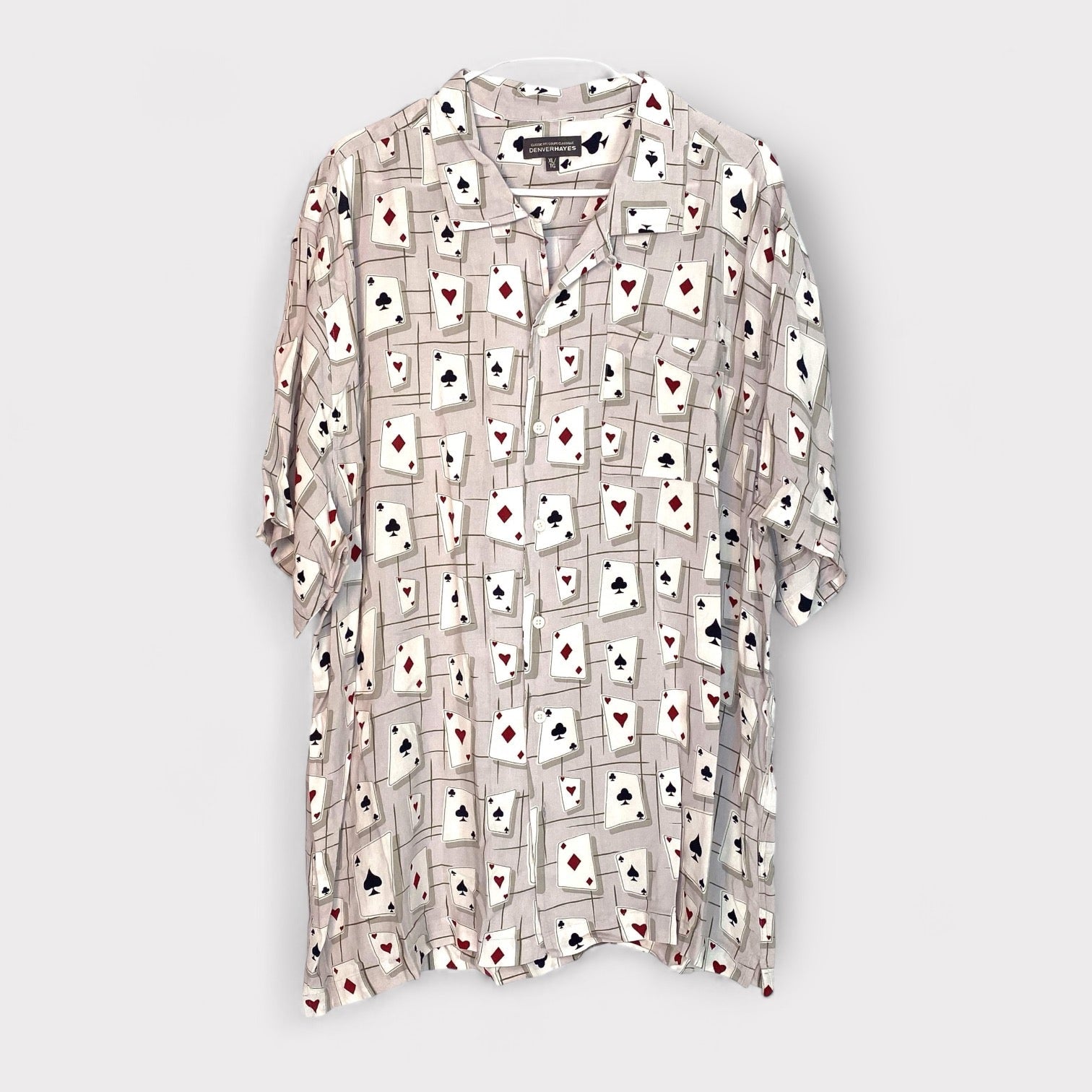Denver Hayes Mens Playing Cards Lounge Club Shirt | Beige | Size XL | Pre-Owned -  | Buy at Parsimony Shoppes