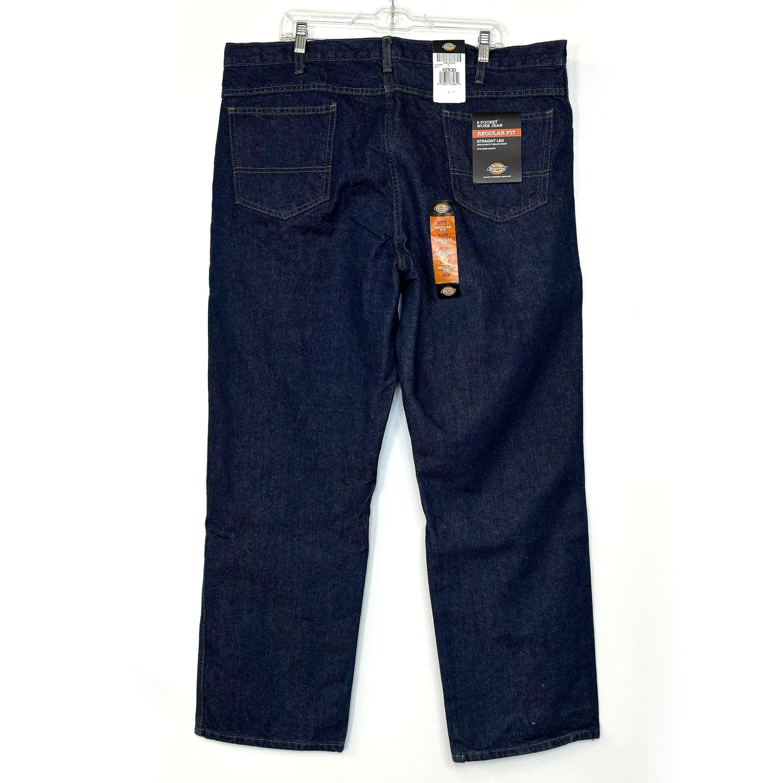 Dickies | 5-Pocket Work Jeans Regular Fit Straight Leg | Color: Blue | Size: 42x30 | NWT -  | Buy at Parsimony Shoppes