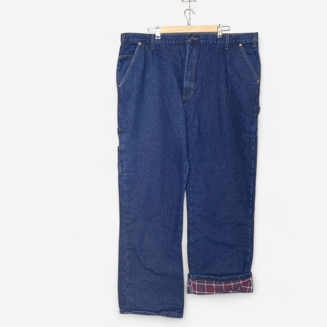 Dickies Men's 42x30 Straight Denim Blue Jeans - Fully Lined Regular Fit