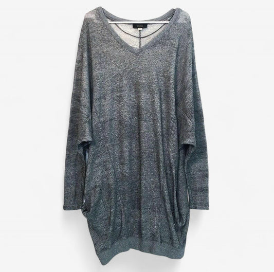 Diesel Women's D-Kasumi-B V-Neck Batwing Dress - Size S - Gray Distressed