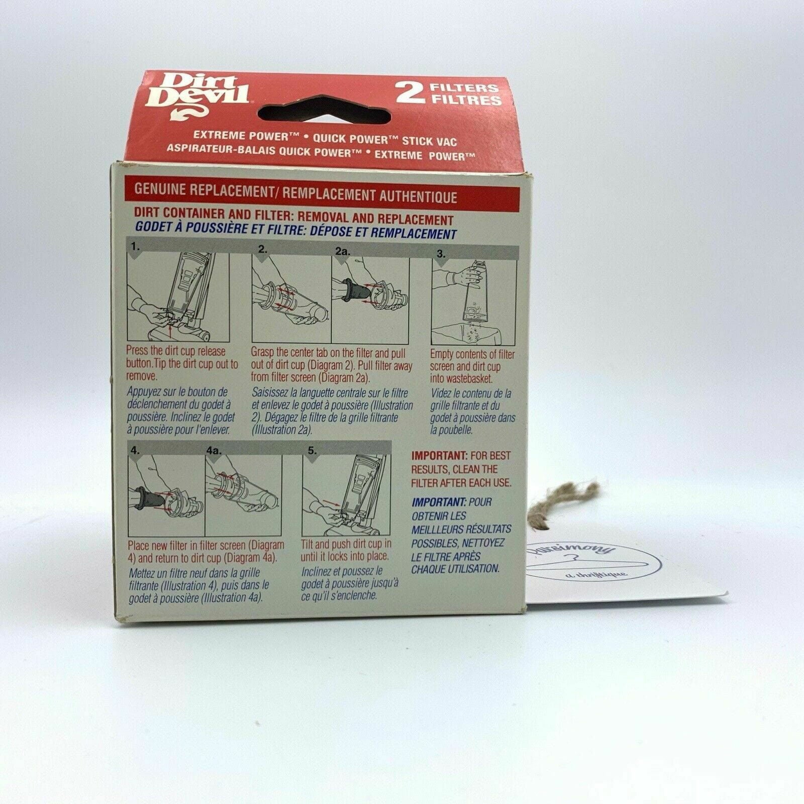 Dirt Devil Filters 0046034889037 For Extreme Power & Quick Stick Vacuum 2-Pack -  | Buy at Parsimony Shoppes
