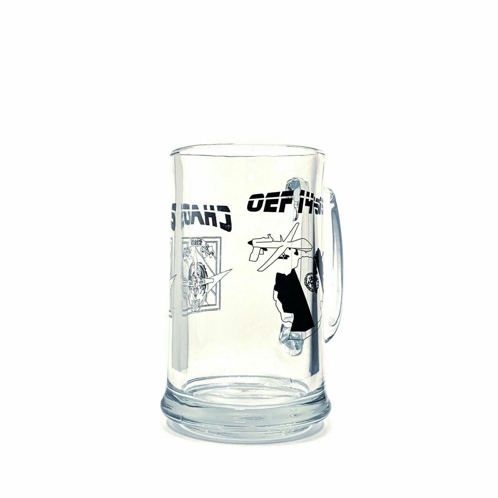 Distinguished Operation Enduring Freedom CHAOS Gray Eagle OEF 14-15 Clear Glass Mug -  | Buy at Parsimony Shoppes
