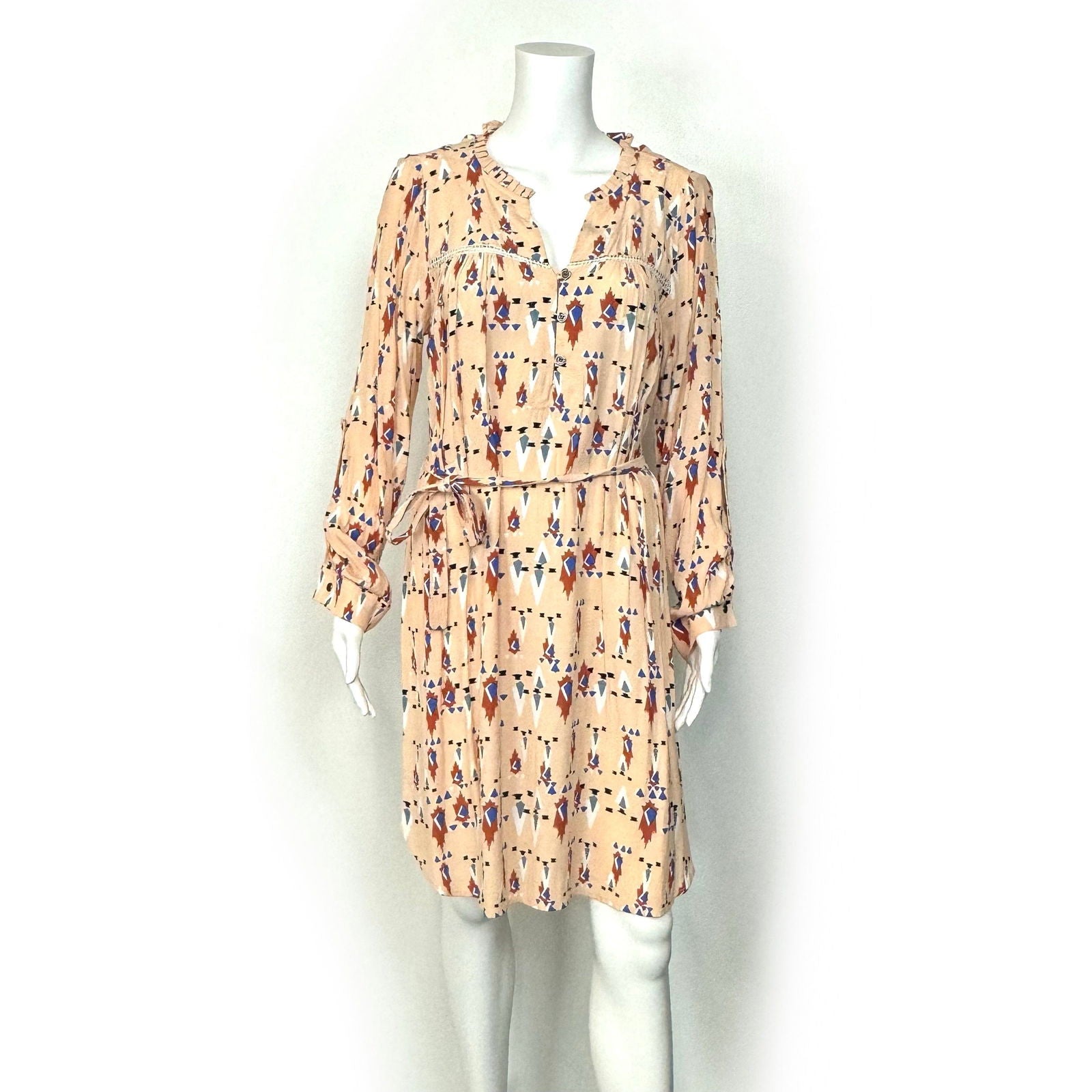 Dolan Left Coast Collection | Anthropologie Midi Dress Roll Tab Sleeve | Color: Pink | Size: Small | Pre-Owned -  | Buy at Parsimony Shoppes
