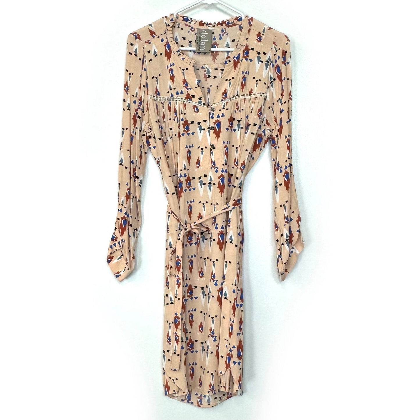 Dolan Left Coast Collection | Anthropologie Midi Dress Roll Tab Sleeve | Color: Pink | Size: Small | Pre-Owned -  | Buy at Parsimony Shoppes