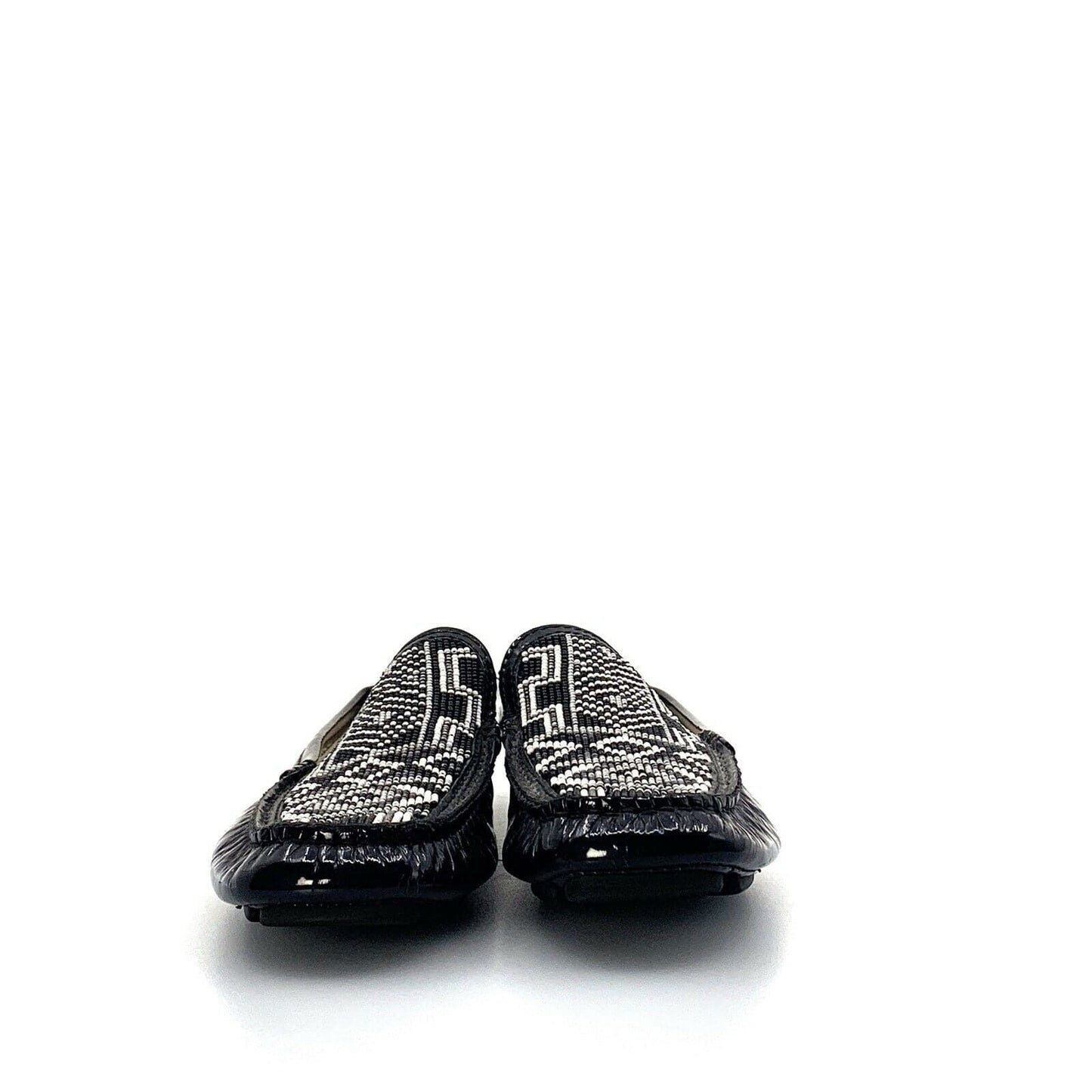 Donald Pliner Womens 6.5M Black Shoes Patent Leather Beaded Native Pattern -  | Buy at Parsimony Shoppes
