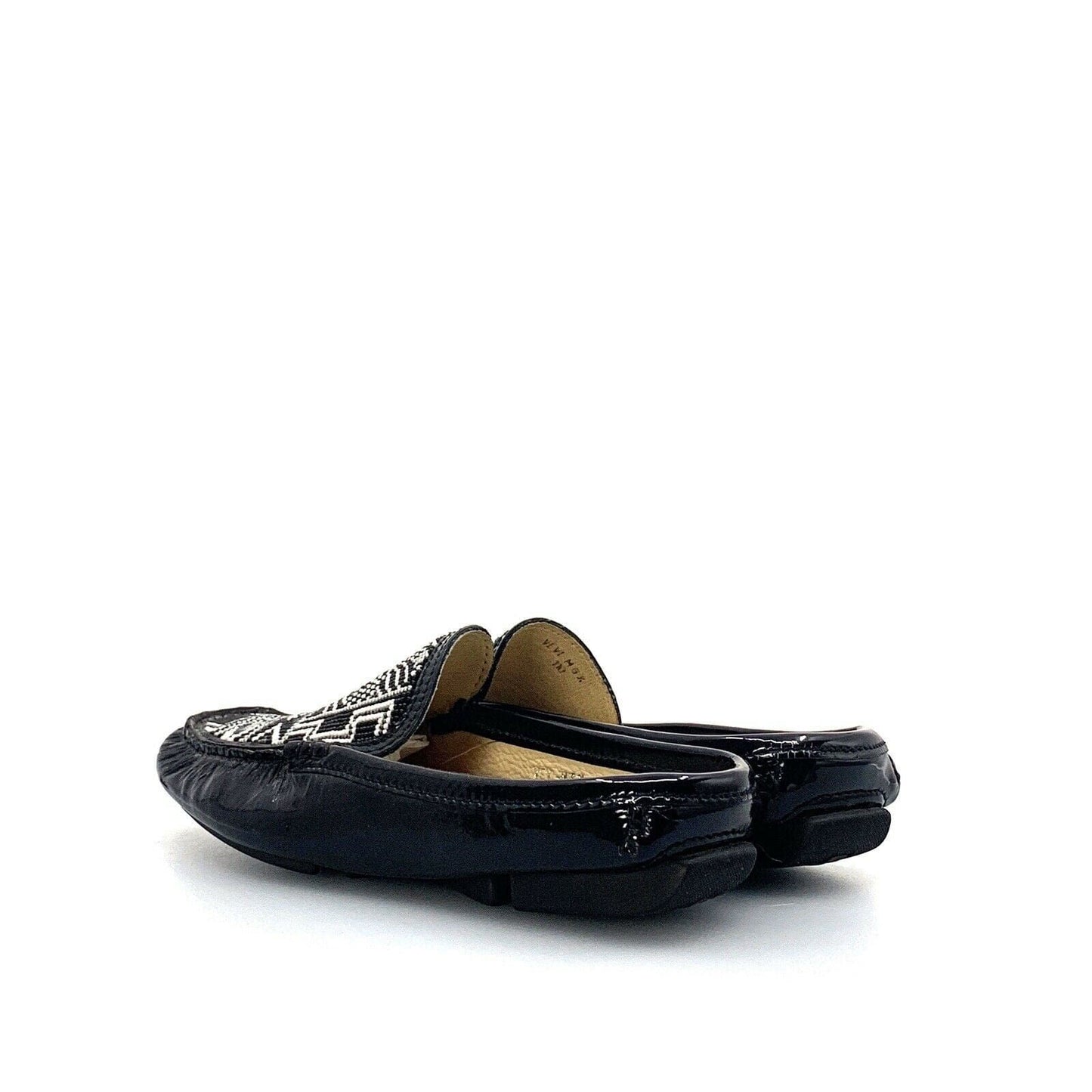 Donald Pliner Womens 6.5M Black Shoes Patent Leather Beaded Native Pattern -  | Buy at Parsimony Shoppes