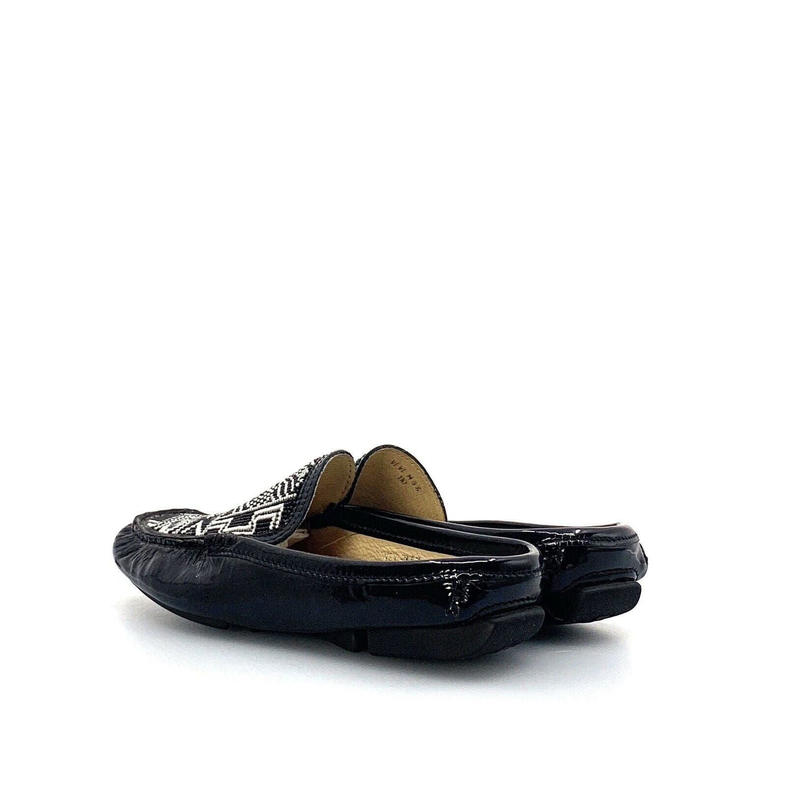 Donald Pliner Womens 6.5M Black Shoes Patent Leather Beaded Native Pattern -  | Buy at Parsimony Shoppes
