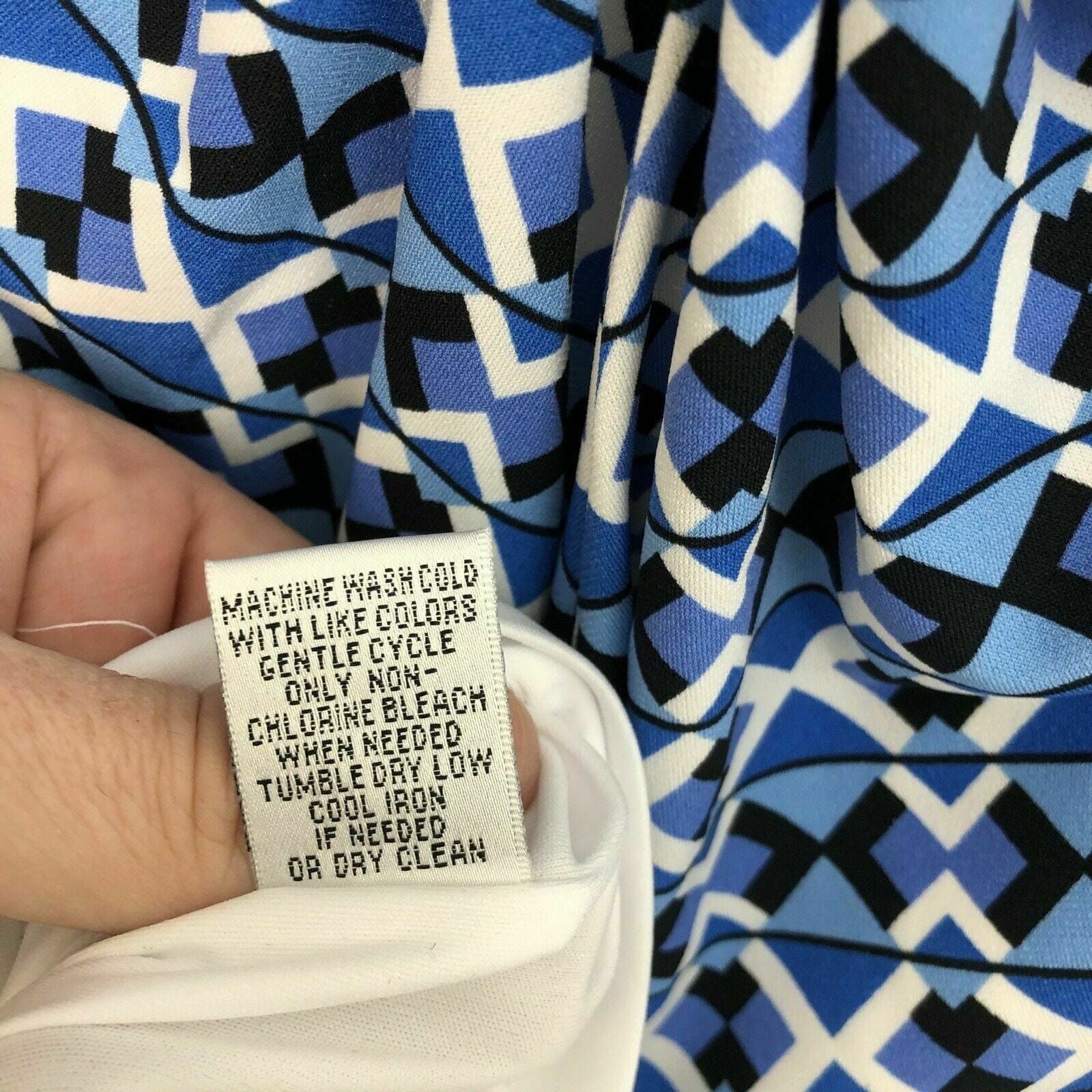 Donna Morgan Women Shift Dress “Masona” Cobalt Blue Size 8P Geometric V Neck NWT -  | Buy at Parsimony Shoppes