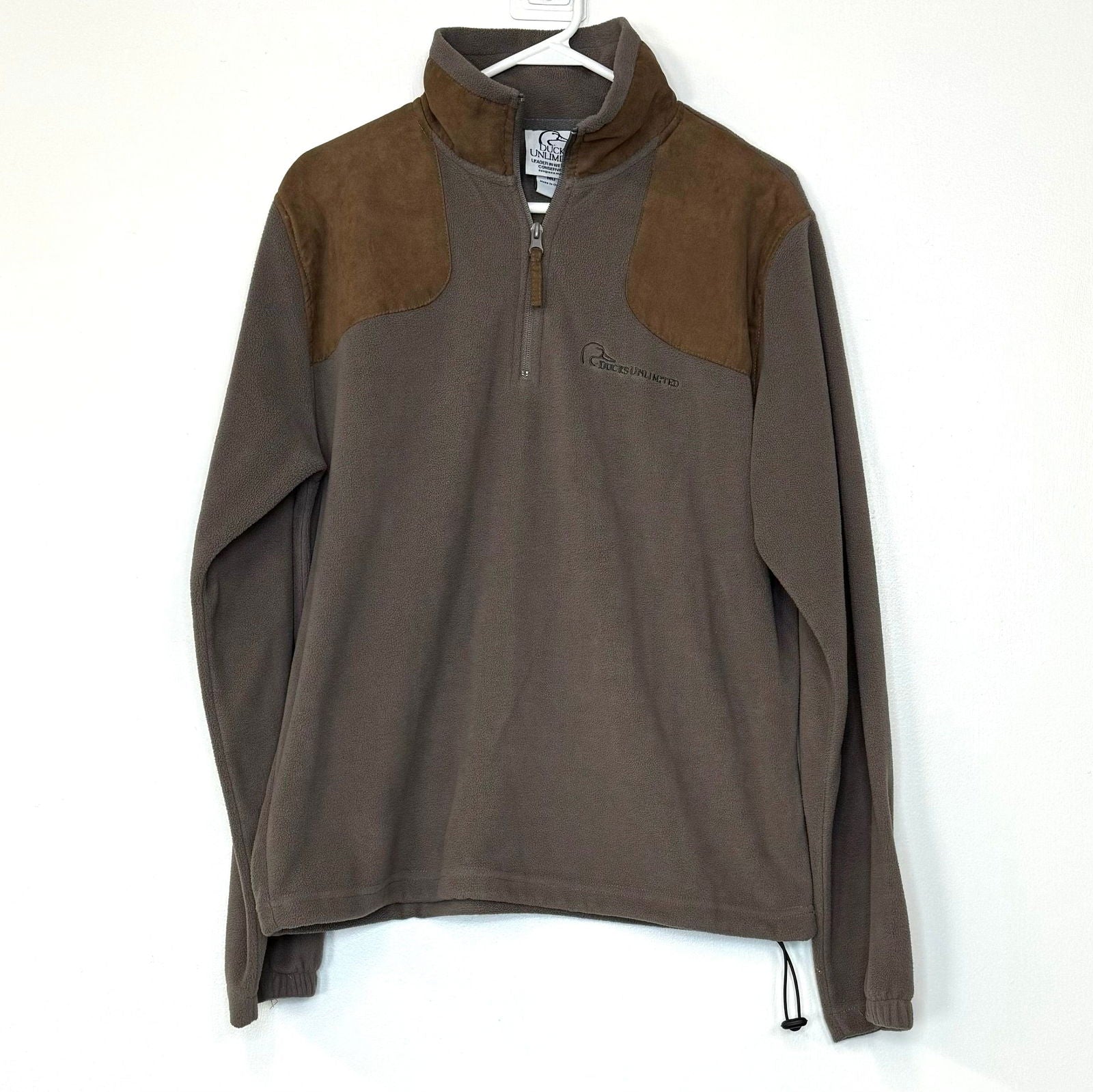 Ducks Unlimited | Mens Fleece Quarter-Zip Pullover | Color: Brown | Size: M | Pre-Owned -  | Buy at Parsimony Shoppes