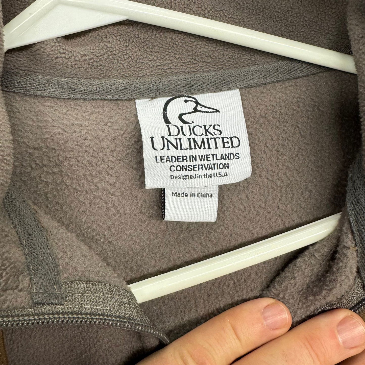Ducks Unlimited | Mens Fleece Quarter-Zip Pullover | Color: Brown | Size: M | Pre-Owned -  | Buy at Parsimony Shoppes