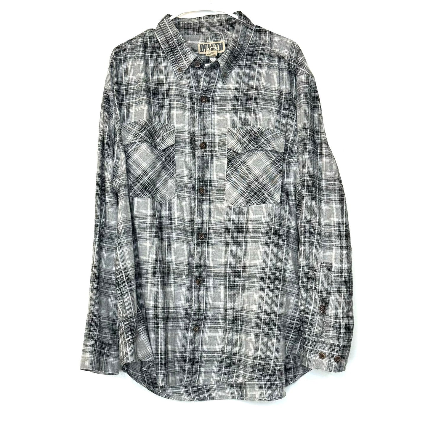 Duluth | Mens Plaid Flannel Work Shirt | Color: Gray | Size: XL | Pre-Owned -  | Buy at Parsimony Shoppes
