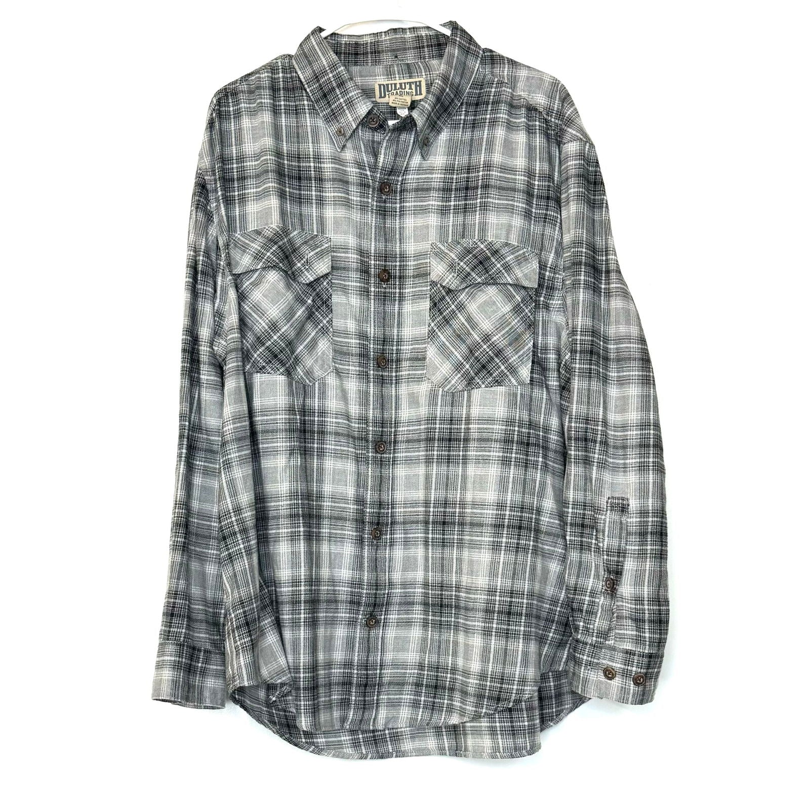 Duluth | Mens Plaid Flannel Work Shirt | Color: Gray | Size: XL | Pre-Owned -  | Buy at Parsimony Shoppes