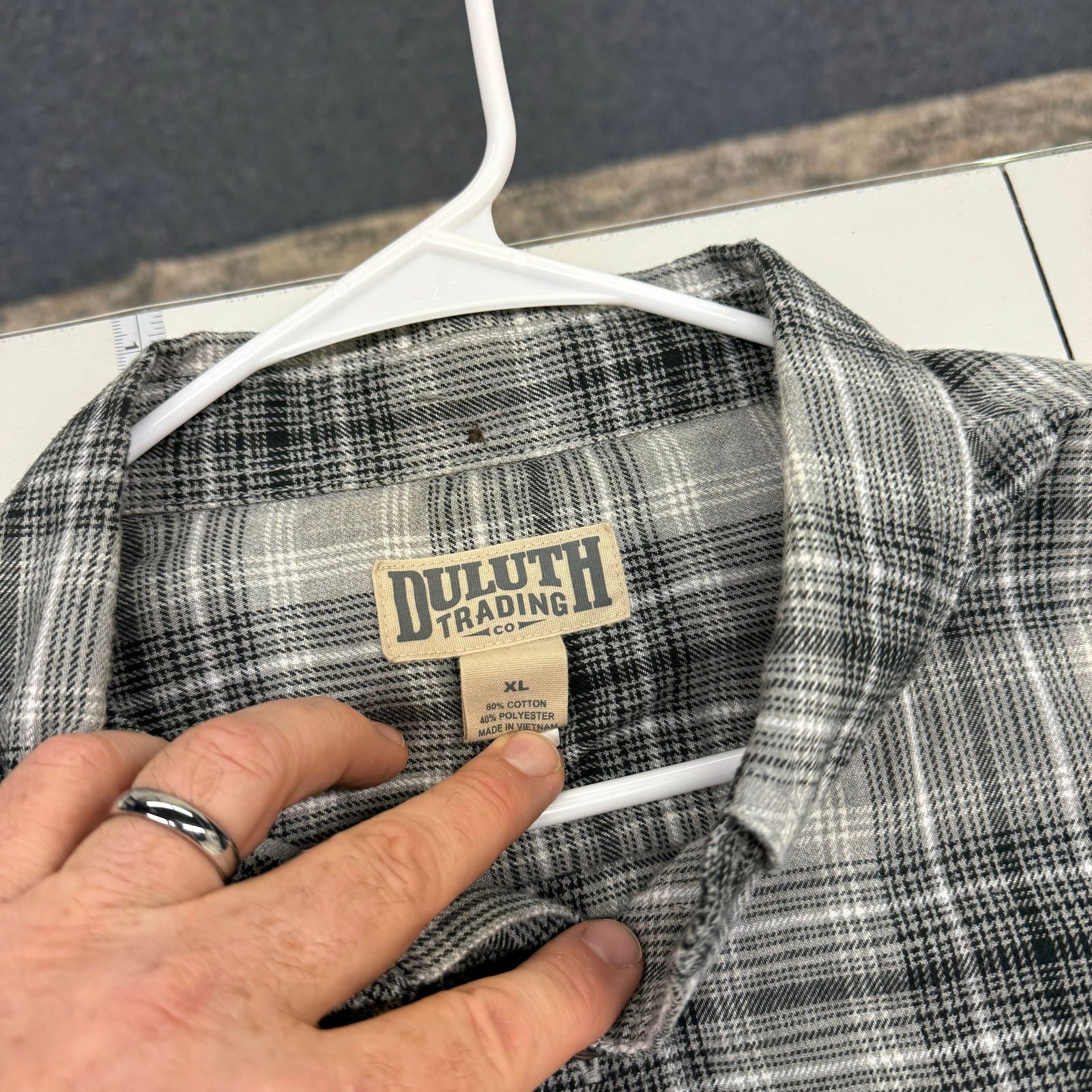 Duluth | Mens Plaid Flannel Work Shirt | Color: Gray | Size: XL | Pre-Owned -  | Buy at Parsimony Shoppes