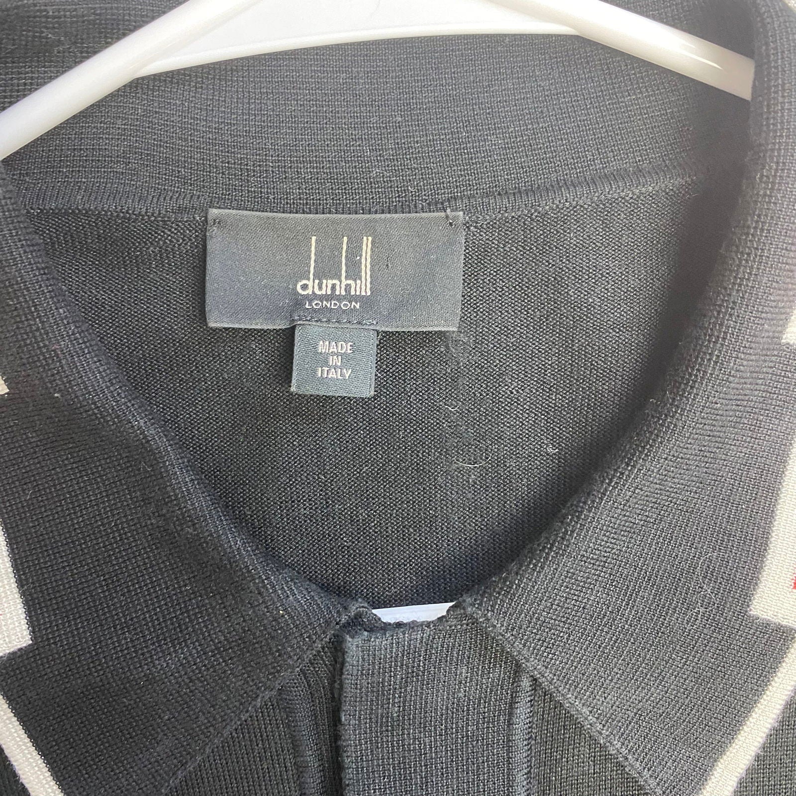 Dunhill Mens Size S Black Silk “D” Polo 3-Button L/s -  | Buy at Parsimony Shoppes
