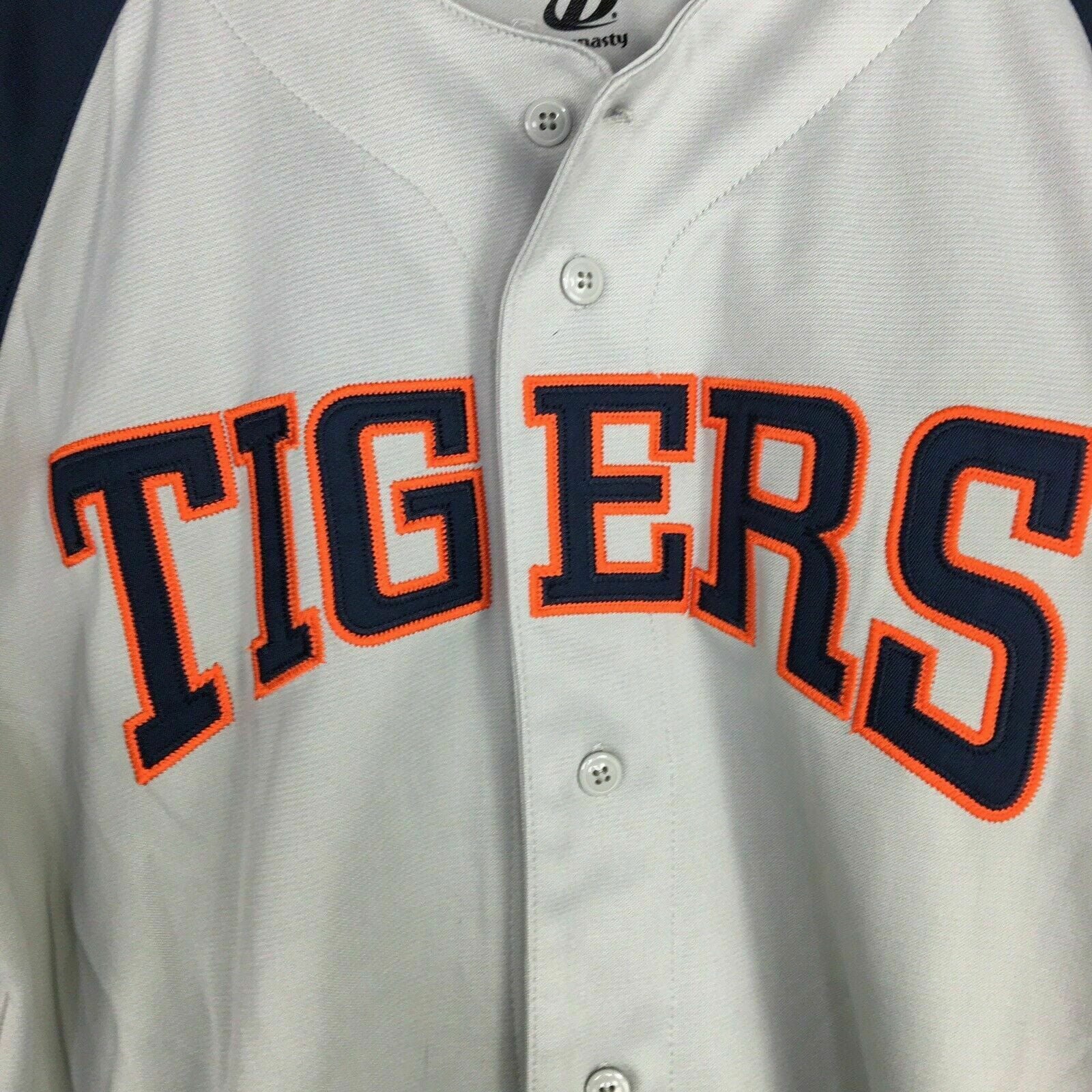 Dynasty Mens Size L Gray Blue Orange Baseball Jersey Shirt MLB Detroit Tigers S/s -  | Buy at Parsimony Shoppes