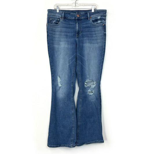 Edgely by Maurices | Womens High-Rise Flare Denim Jeans | Color: Blue | Size: 16W | GUC