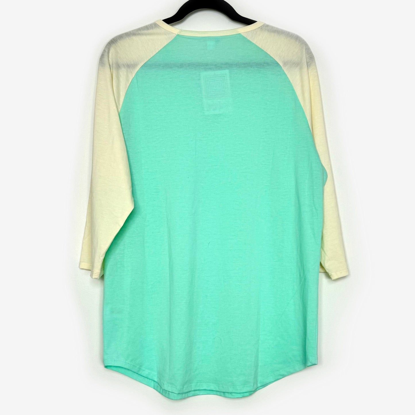 LuLaRoe Vault | Randy Unisex Raglan Tee | Size: S | Color: Green/Yellow | Colorblock | NWT