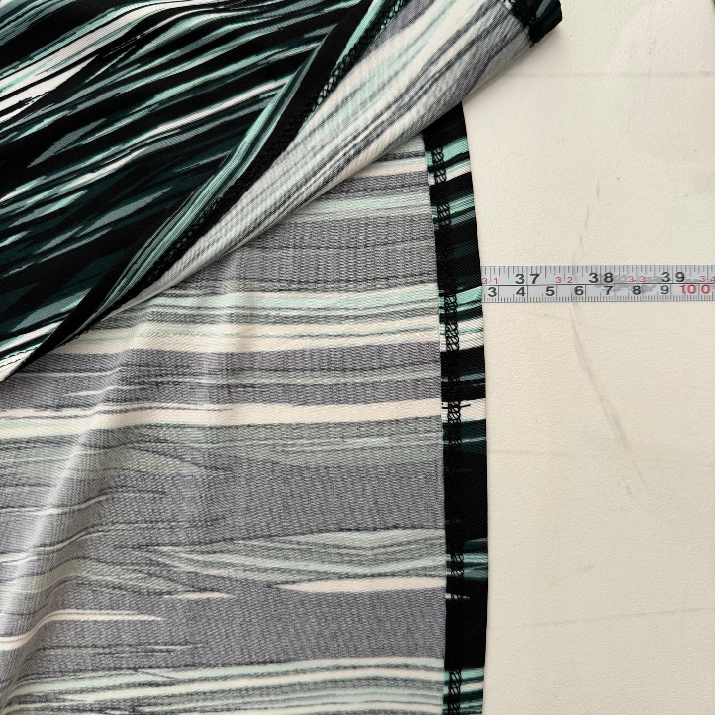 LuLaRoe Vault | Michelle Wrap Dress | Size: M | Color: Black/Green | Verticla Striped | NWT