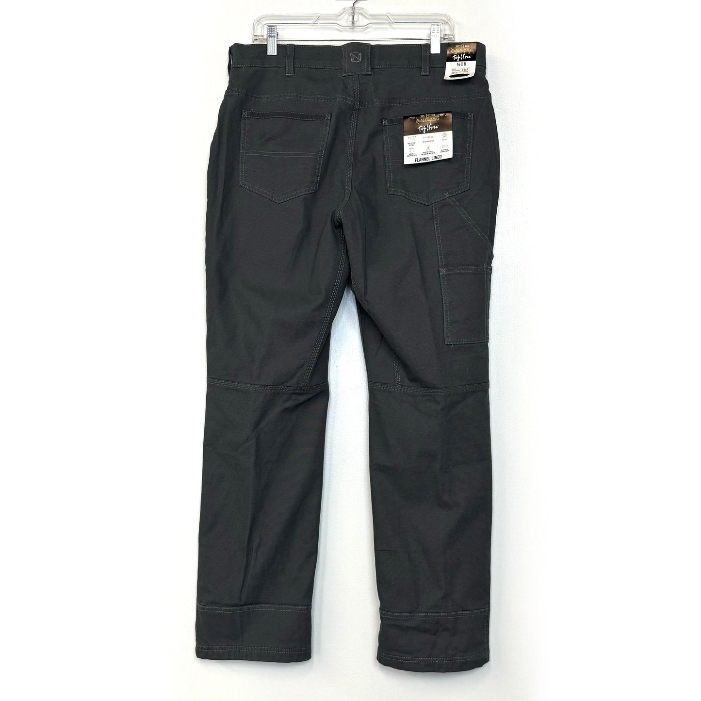 Noble Outfitters | Tug-Free Flannel Lined Utility Pant | Color: Asphalt Gray | Size: 14xR