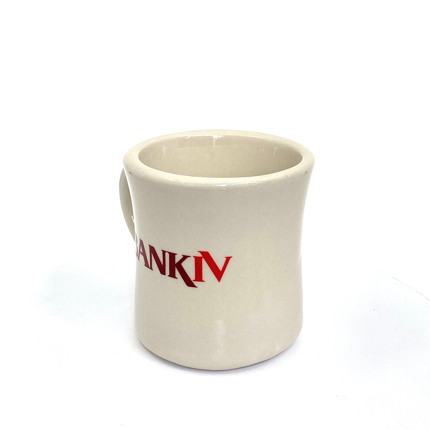 Vintage ‘Bank IV’ Logo Ceramic Coffee Mug Cup Vintage 14 Fl Oz