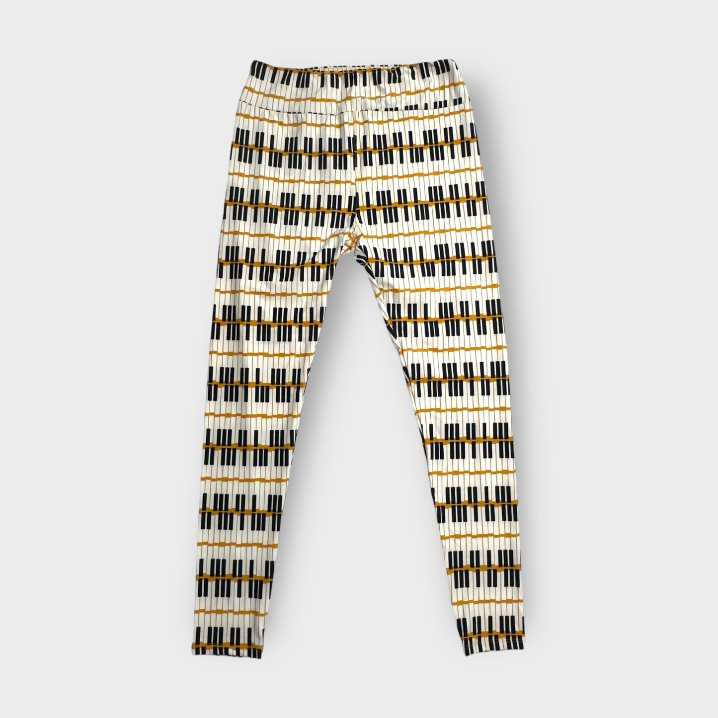 LuLaRoe Leggings | TC (12-18) | White Piano Keys Pattern | Buttery Soft | New