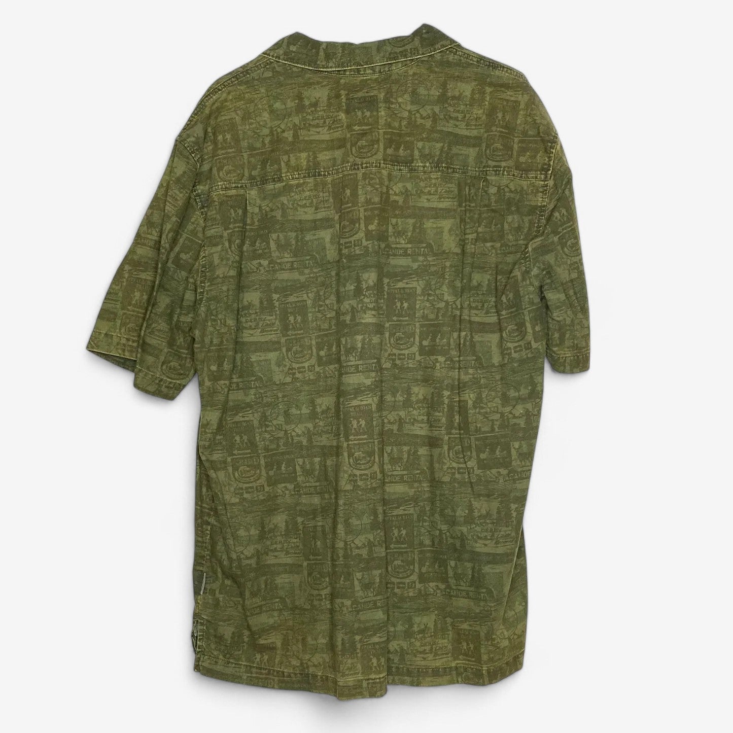 Woolrich Men's Olive Green 'Great Outdoors' Button-Up Shirt - Short Sleeve - Size L