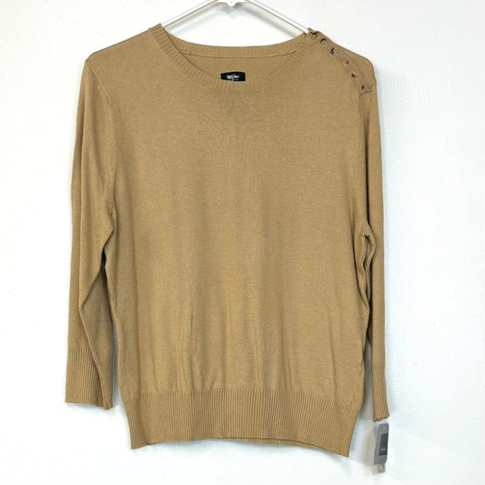 Mossimo Womens Size XL ‘French Toast’ Beige Pullover Sweater L/s NWT