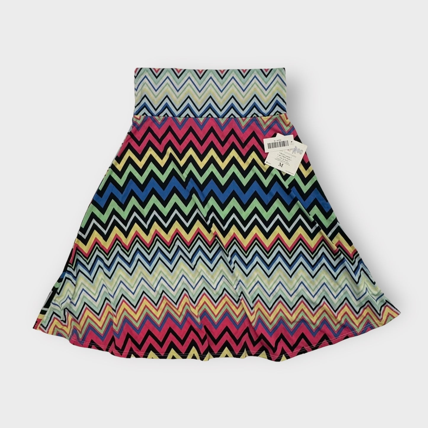 LuLaRoe Azure Skirt | M (6-8) | Multicolor Chevron | A-Line | NWT