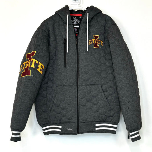 Franchise Club | Iowa State Cyclones Diamond Quilted Full-Zip Hoodie Jacket | Color: Gray | Size: L | NWT