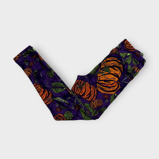 LuLaRoe Kids Halloween Leggings | S/M (2-8) | Purple Pumpkin Patch Print | Buttery Soft | New