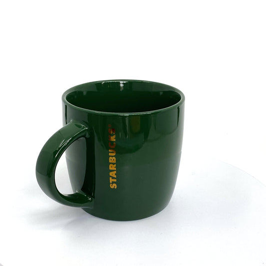 Starbucks 2017 Green/Goldtone Logo Coffee Mug 14 fl oz Pre-Owned