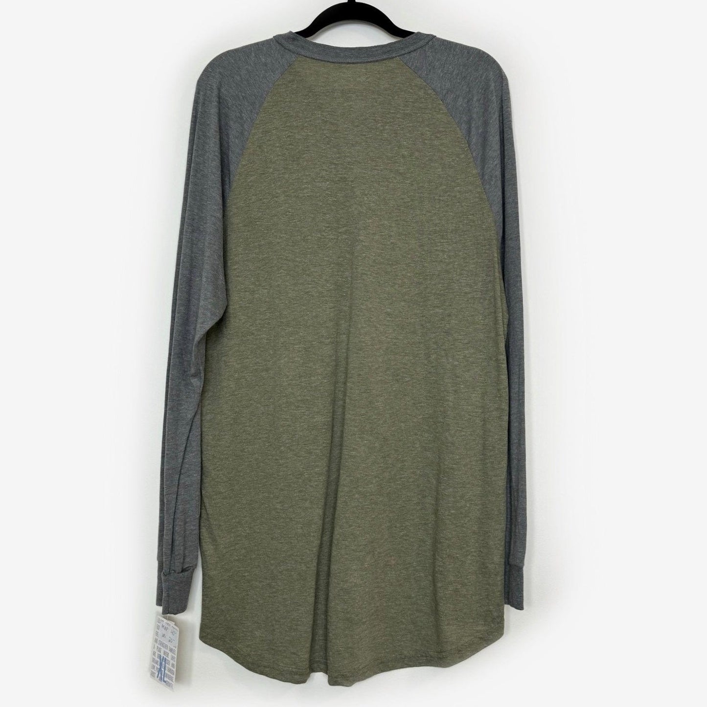 LuLaRoe Vault | MARK L/s Henley Top | Size: 2XL | Green/Gray | Heathered | NWT